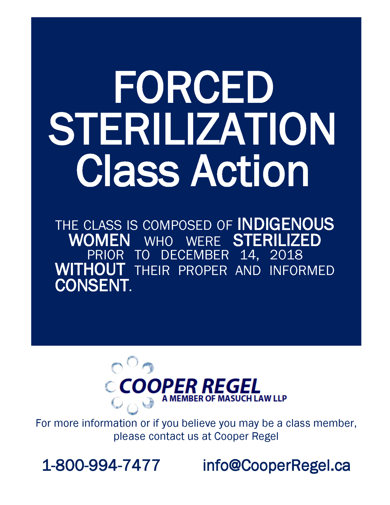 Forced Sterilization Cooper Regel North